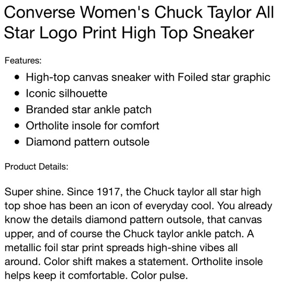 🆕⭐️ Chuck Taylor AS Logo Print Hi Top Trainer WHT - Picture 4 of 15